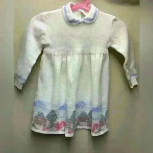 Nann Knits Vintage 1970’s Sweater Dress Size 18 Months Made in France